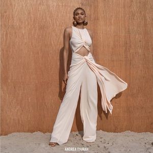 Andrea Iyamah Aminata Cutout Jumpsuit MSRP $285 Size S # 7B 1639